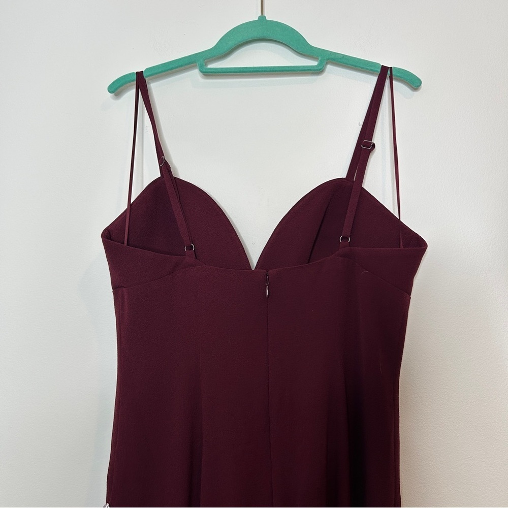 NEW Dress The Population Alejandra Evening Gown Burgundy Size Medium Dress - Picture 7 of 11